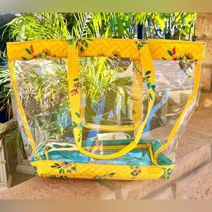 Lug Peekaboo Clearview Tote (Bouquet Yellow) NWOT